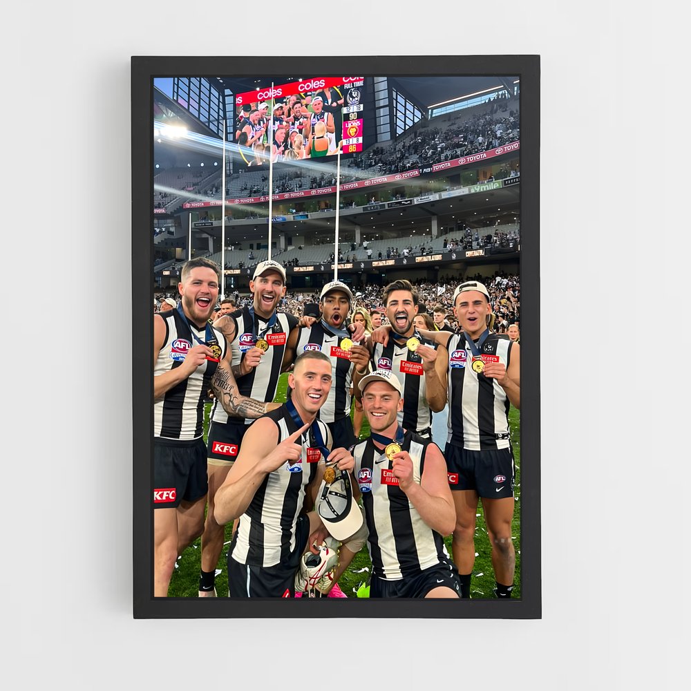 Poster Celebration Magpie – affiche Football australien (vue 2)